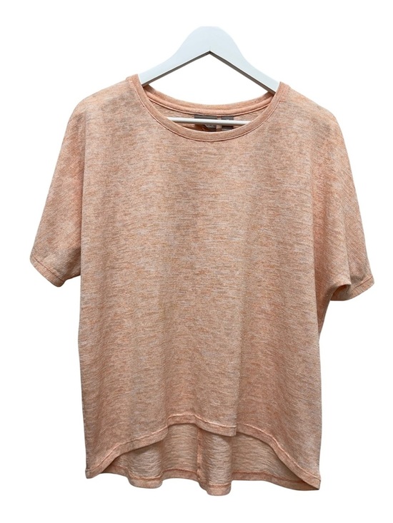 Chico's Tops - Chico's Womens Sweater Top Peach Orange Short Sleeve Knit Size 3 Coastal Beach